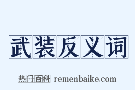 武装反义词是什么意思的图片